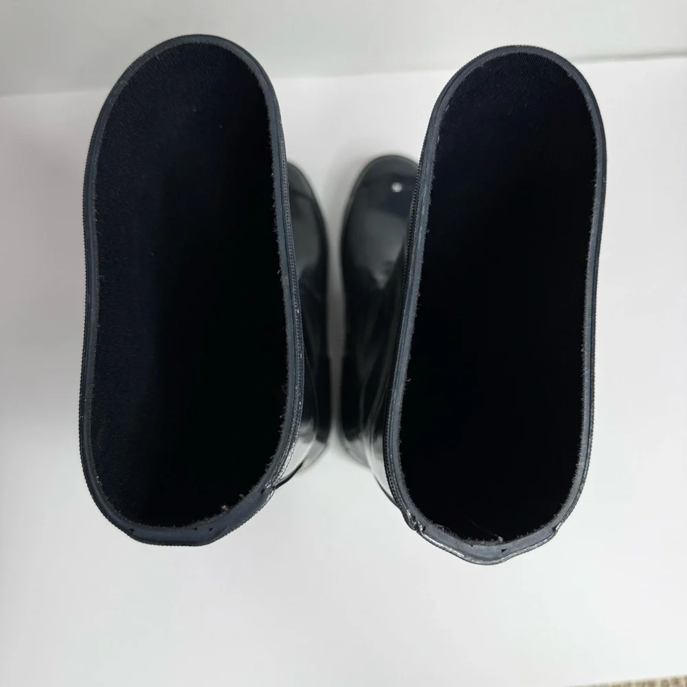 Hunter Glossy Rain Tall Boots Girl Size 6